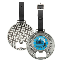 personalized metal golf bag tags with bottle opener