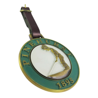 custom stamped metal bag tag for golf club
