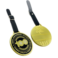 customized leather golf luggage tags