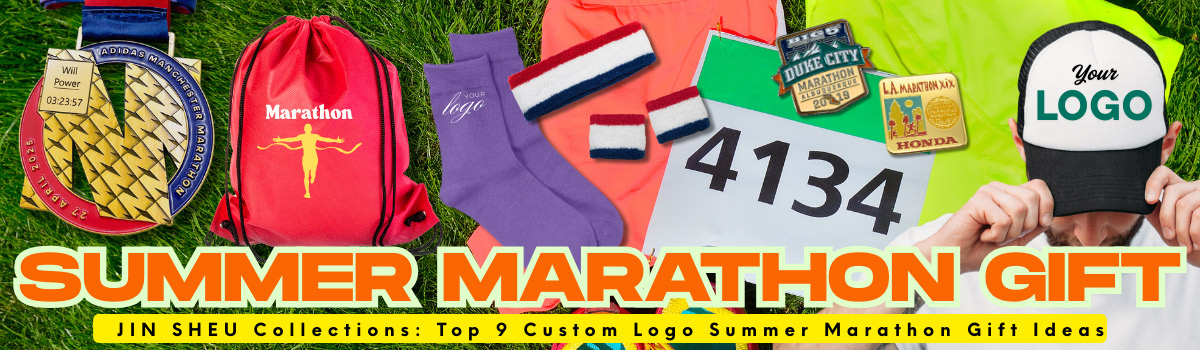 custom logo promotional summer marathon gifts