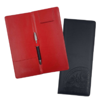 wholesale custom logo leather magnetic clamp receipts bill holder