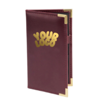 wholesale PU leather restaurant bill holder with custom logo