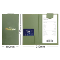 Manufacturer custom logo leather restaurant check presenters