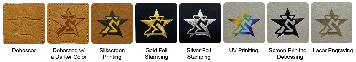 jin sheu custom leather logo effects