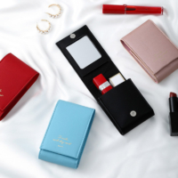 wholesale portable lipstick pouch with mirror travel accessory