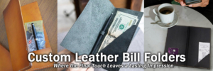 wholesale custom logo leather bill folders and restaurant check presenters