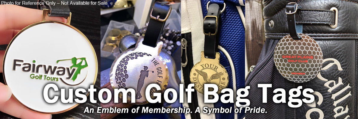 Custom Logo Metal Golf Club Bag Tags