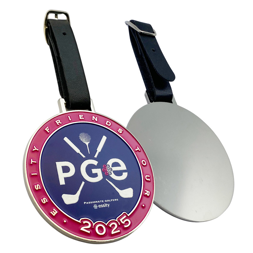 custom metal golf bag tags