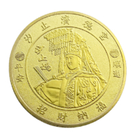 custom religious gold plated minted souvenir coin