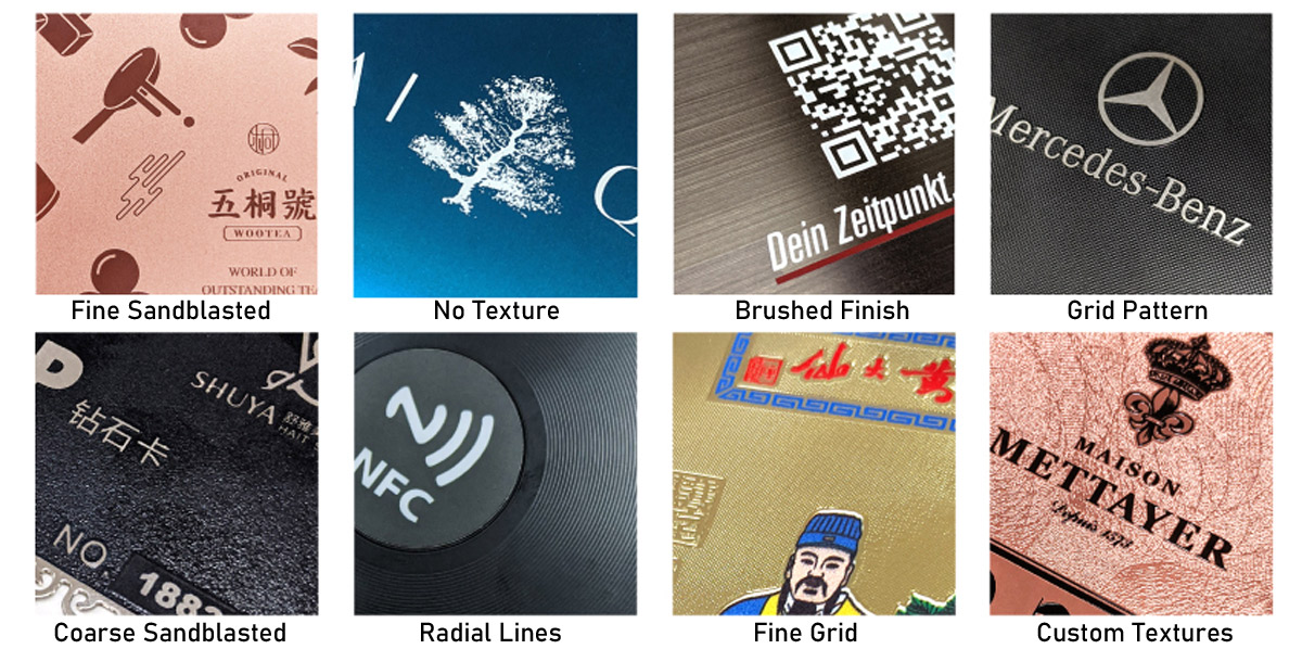 Common Background Textures for Metal Business Cards