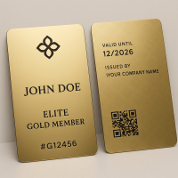 personalized gold plated engraved logo metal membership card