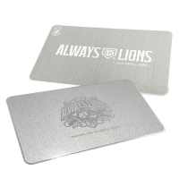 personalized engraved logo brushed metal name cards