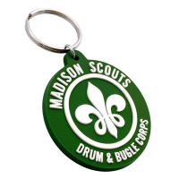 custom soft PVC scout rubber keychain