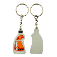 custom logo 2D rubber keychain