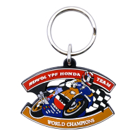 2D promotional rubber keychain
