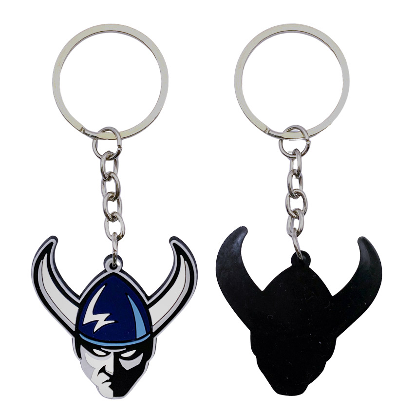 manufacturer promotional custom logo 2D PVC keychain
