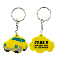customized logo printed taxi car keychains