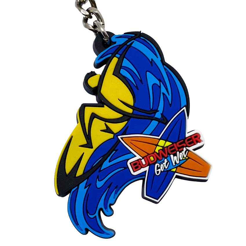 Personalized 2d logo custom PVC keychain