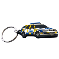 customized 2D soft PVC police car keychain