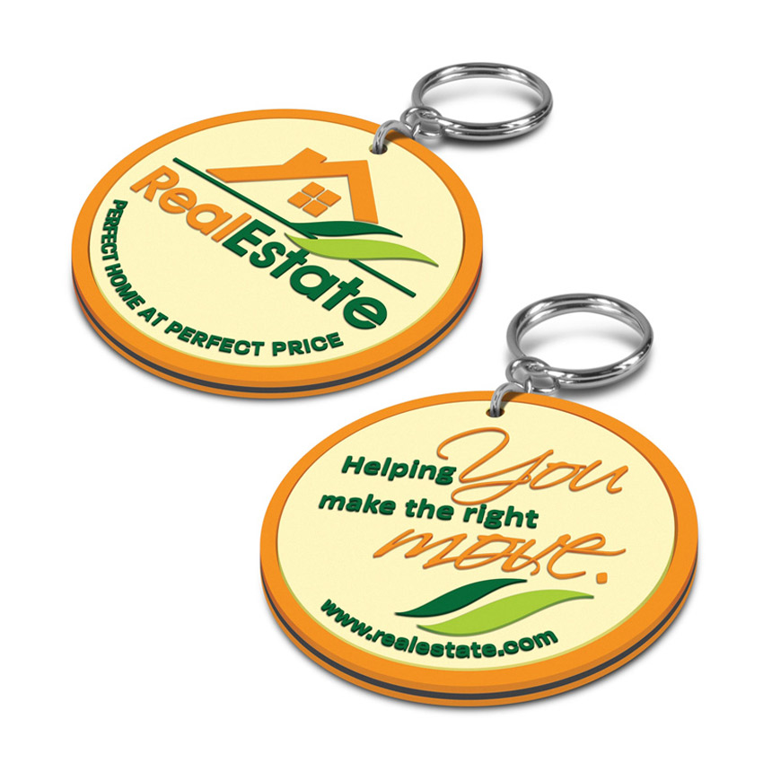Promotional company giveaway custom logo pvc keychains