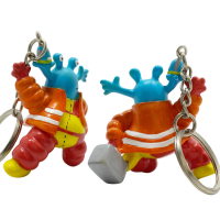 personalized 3D cubic mascot PVC keychains