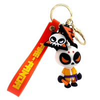 wholesale 3D anime PVC rubber figure keychain