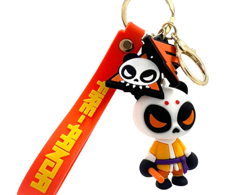 wholesale 3D anime PVC rubber figure keychain