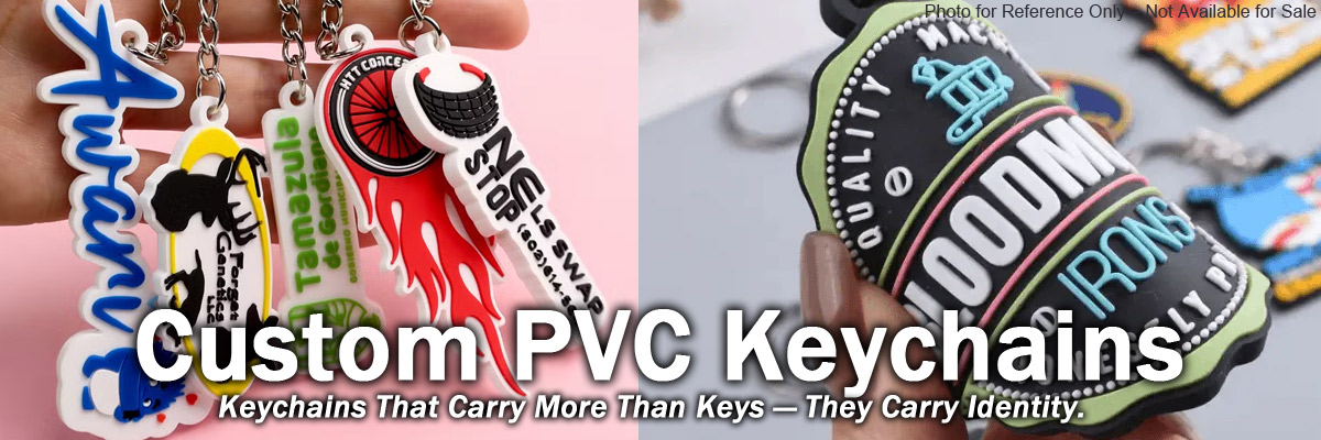 wholesale custom logo PVC rubber keychains