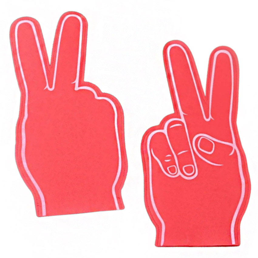 manufacturer custom logo victory gesture foam finger bulk