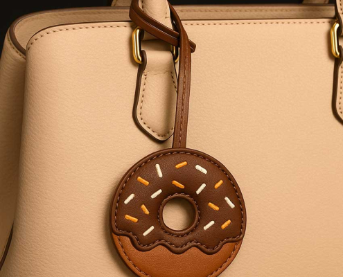 manufacturer custom cute donuts leather bag charms