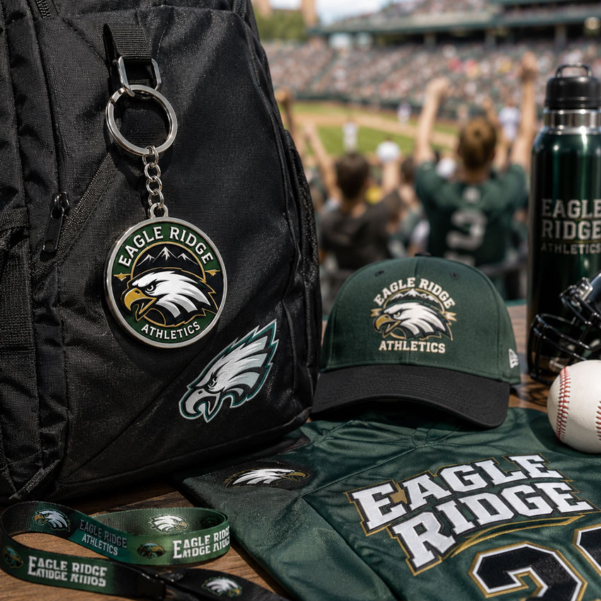 custom-metal-keychain-18 Custom team logo keychains for sports clubs, tournaments, fan merchandise, and fundraising events