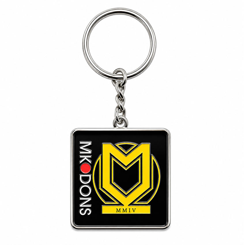 custom-metal-keychain-6 Custom logo metal keychain with printed branding and polished finish