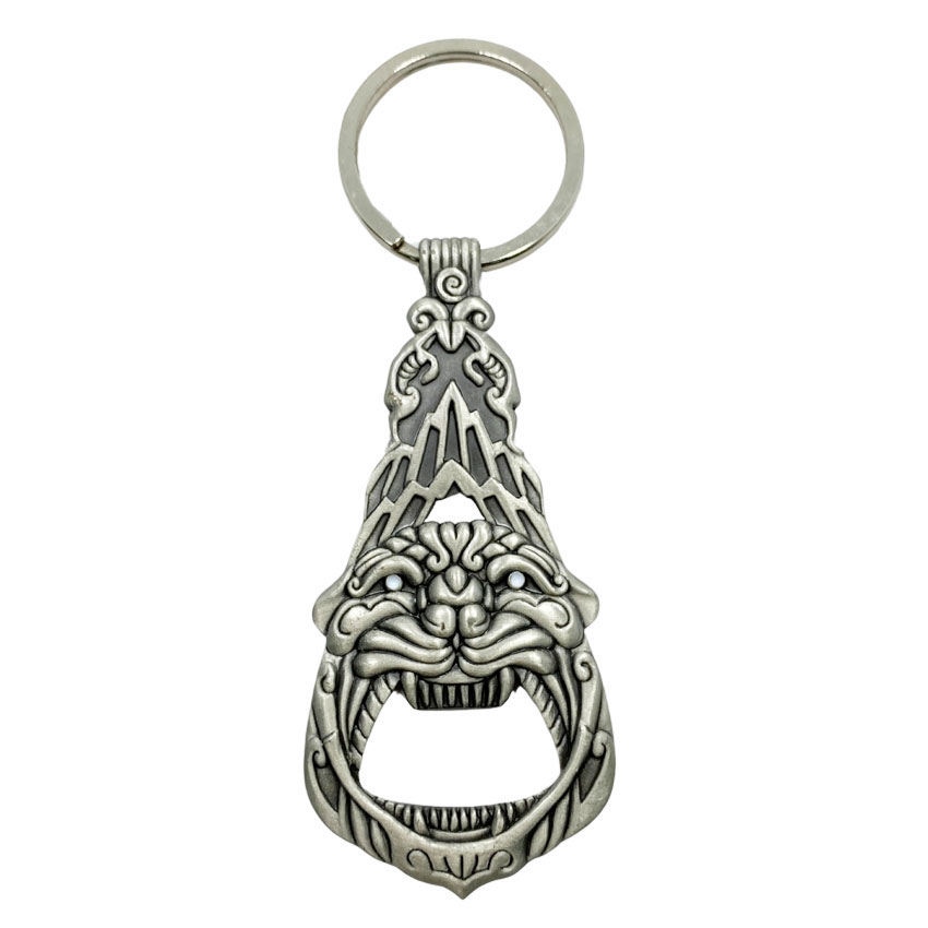 custom-metal-keychain-7 Ornamental bottle opener keychain with custom metal casting details