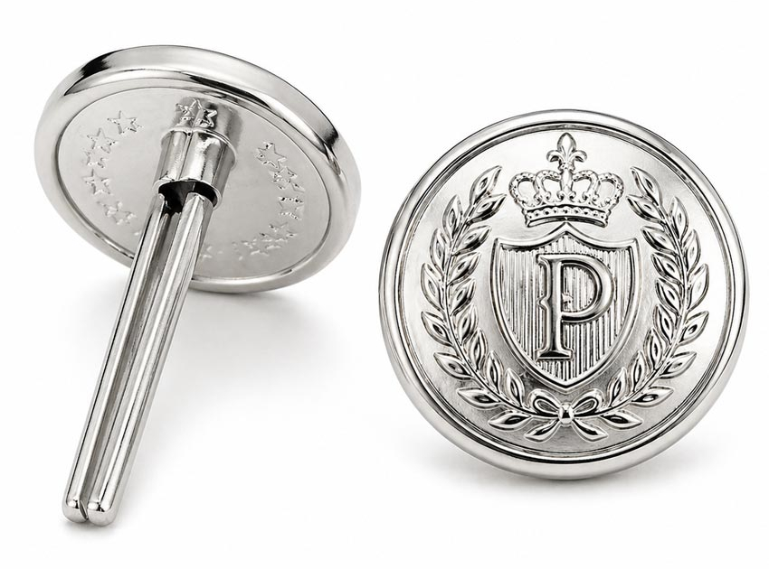 wholesale custom long leg prong buttons for police hat
