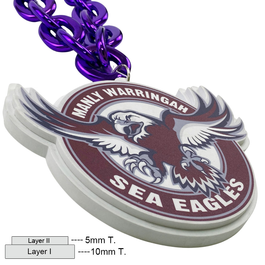 custom UV printed EVA Foam Fan Chain Necklace