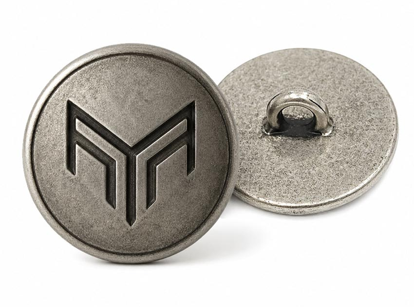 Debossed Logo Die Cast Button for Garment