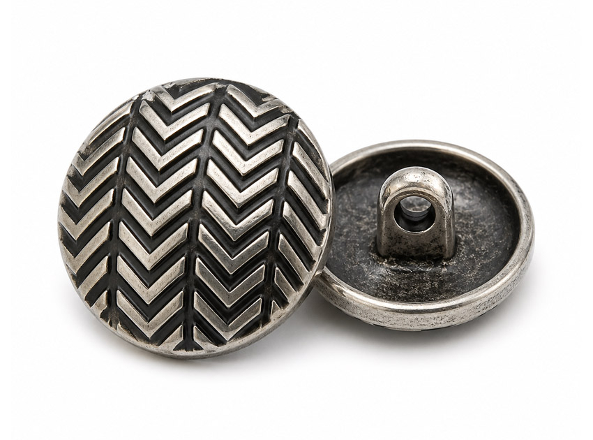 zinc alloy die casted antique finished clothing shank buttons