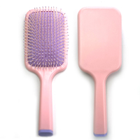 custom logo printed paddle massage hair brush
