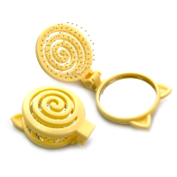 wholesale custom logo folding travel pocket mirror hair brushes
