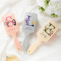 wholesale custom logo printed paddle hair brushes
