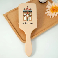custom logo printed hair accessory paddle brush supplier