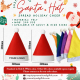 custom logo printed christmas santa hats whoesale