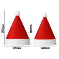 Wholesale custom logo felt Christmas Santa hats — a festive promotional giveaway for kids and adults.