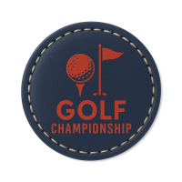 custom logo printed golf championship souvenir leather golf ball marker