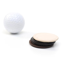 wholesale blank 40mm leather golf ball markers