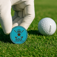 custom logo printed 40mm PU leather golf ball marker