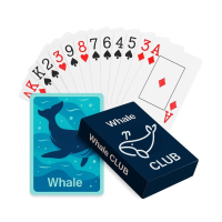 promotional PVC waterproof custom logo printed poker playing cards with box