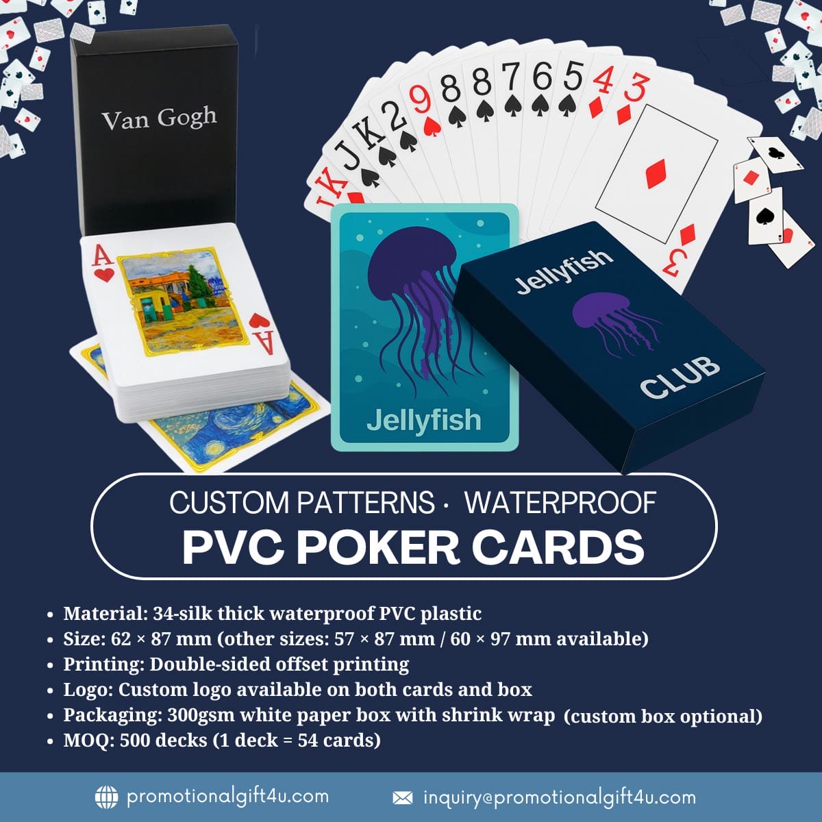 custom-pvc-poker-cards-pid7757-2 wholesale custom logo printed PVC poker playing cards
