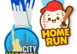 manufacturer custom rubber PVC medals for kid