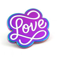 custom rainbow coated pin with your logo